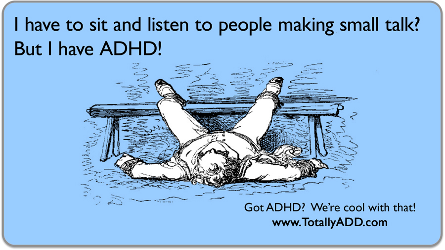 ADHD Meme about small talk