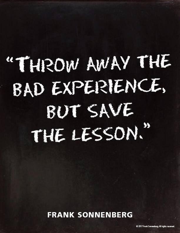 Motivational Meme throw away the bad experience
