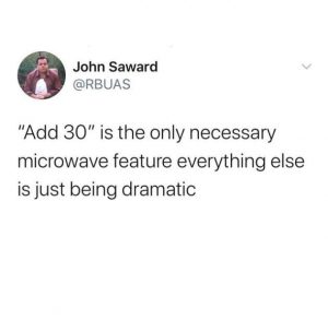 Tweet about microwave time from @RBUAS