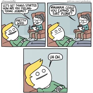 Funny Comic about being at the therapist
