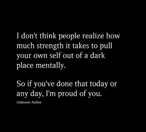 Inspirational quote about finding strength - unknown author