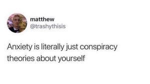 Tweet about anxiety