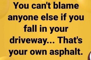 Dad joke about falling on driveway