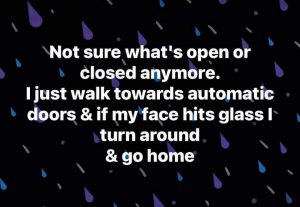 Joke about walking into doors